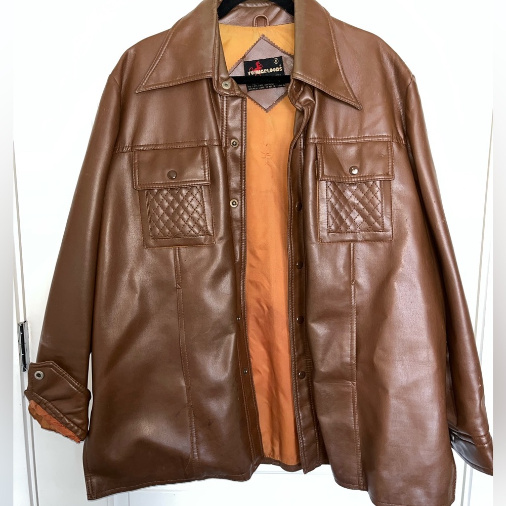 Vintage brown leather jacket